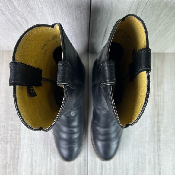 Justin Boots Black Leather Roper Round Almond Toe Cowboy Boot Women’s Size 6.5 - Picture 6 of 11